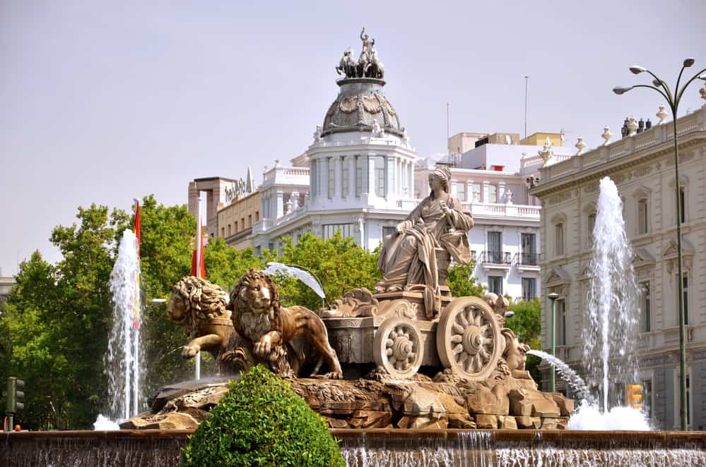 Cibeles Fountain on Plaza de Cibeles in Madrid