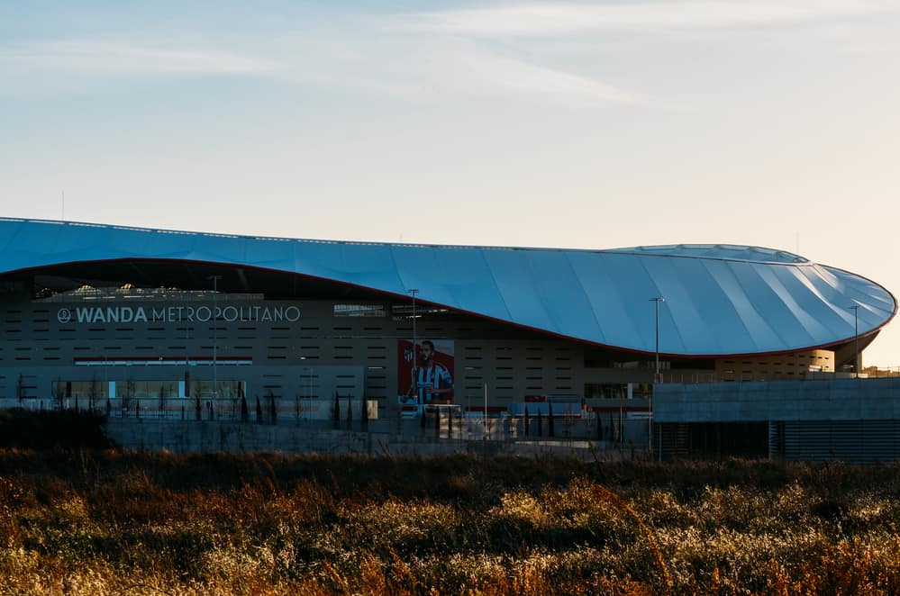 Outside view of Wanda Metropolitano Stadium