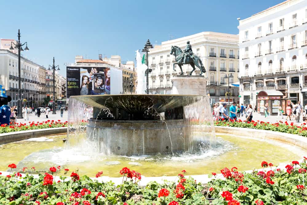 Puerta del Sol, Madrid, one of the famous landmarks