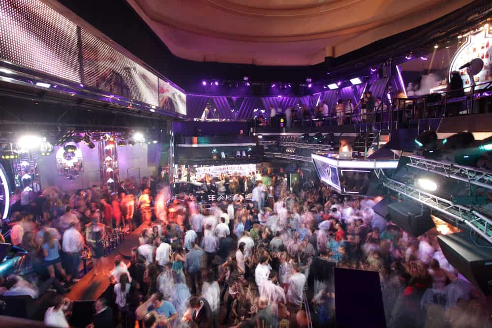 People enjoying in a nightclub in Madrid